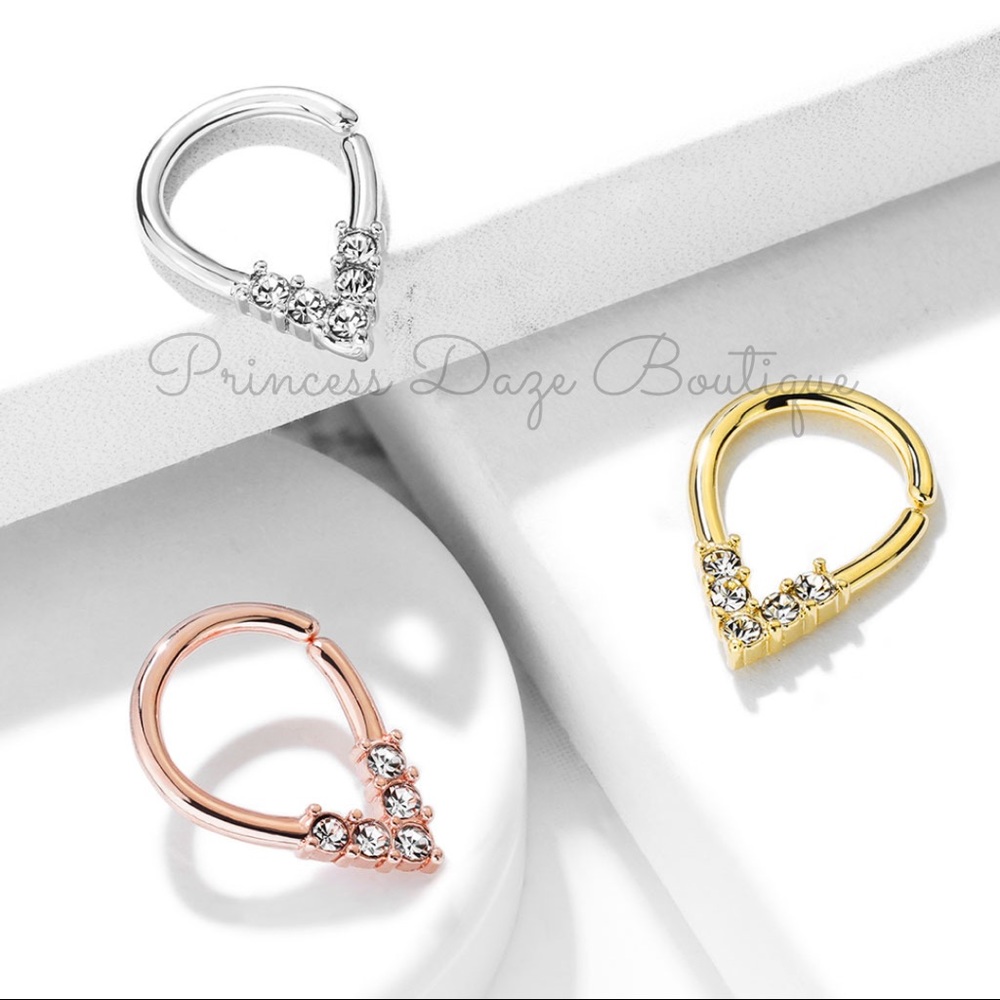 Pear Shaped Bendable Ring Ear Cartilage Tragus Septum Nose Hoop Piercings